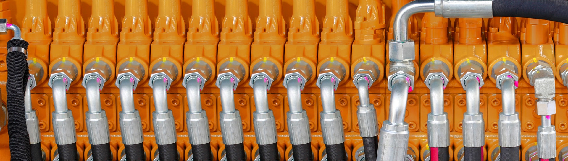 This is an image of hose fittings into a machine